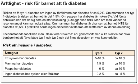 Diabeteshandboken - ärftlighet
